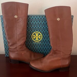 Tory Burch Women’s Jolie Leather Riding Knee High Boots 10 US